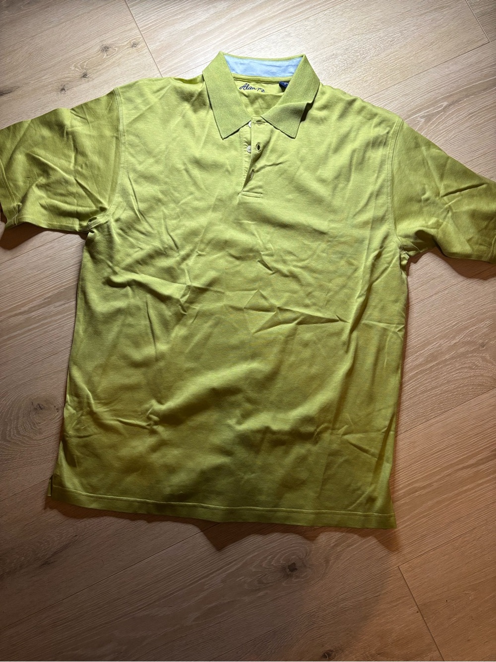 Alan Flusser Men's Lime Green Polo